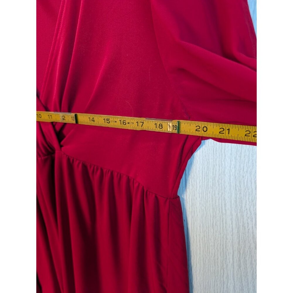 Torrid Womens Babydoll Top Size 1X Red Cottagecore Peasant Long Sleeve Smocked - Picture 7 of 8